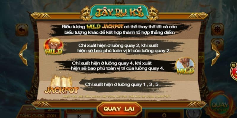 Giải thích tính năng của từng biểu tượng trò chơi